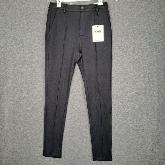 NWT ICON Amsterdam The Amari Trousers Pant Size 32 Black - Picture 1 of 14